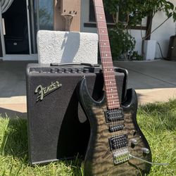 Fender Amp + Ibanez Guitar