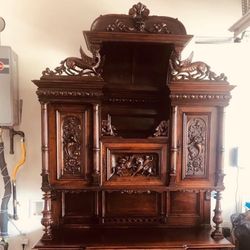 French Renaissance Hunters Cabinet