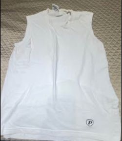 Papi White Sleeveless Mock Neck Tank Top Men’s Medium – Y2K