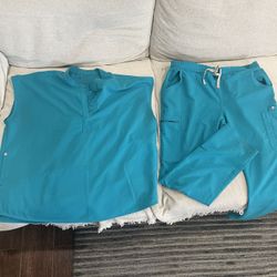 Turquoise figs Scrubs 