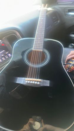 Black Acoustic Guitar 6-String