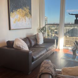 Leather Couch And Love Seat 