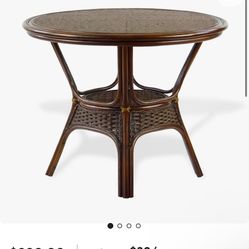 All Wood Wicker Dining Table 