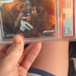 Cj Stroud PSA 10 Rookie Prizm Insert Fireworks