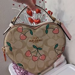 Brand New Authentic Coach Heart Bag