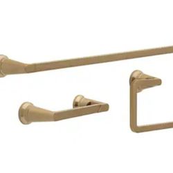 Delta Sparrow 3 Piece Accessory Set Champagne Bronze 