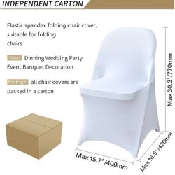 	White Folding Chair Covers – 30 PCS – Wedding / Party
