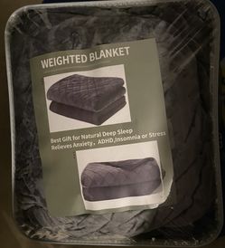 New 20 lbs Queen size Gray adult weighted blanket 