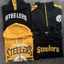4x Pittsburgh Steelers Hoodies And Track Jackets