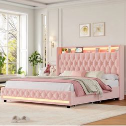 King Size Matress and Bedframe -brand new