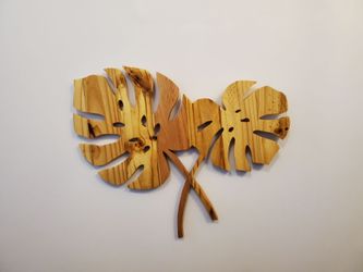 Dual Monstera Leaves