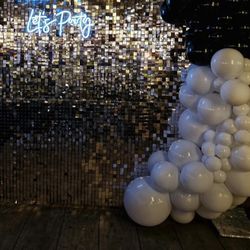 For Sale Silver Shimmer Backdrop Wall