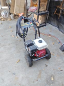 Gas-Powered Pressure Washer with Hose and Nozzles