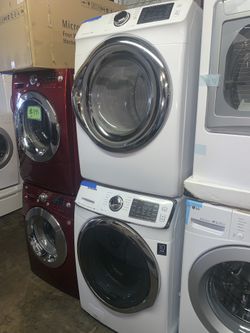 Samsung front load steam washer & electric dryer matching set used-like new conditions with 4 months warranty