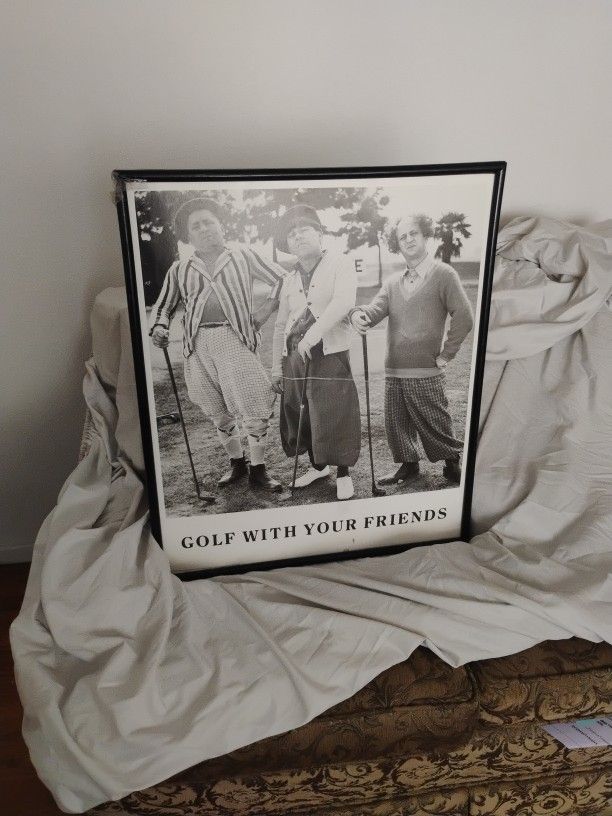 Three Stooges Golf With Your Friends Picture Frame