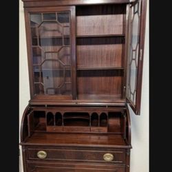 Vintage Wood Secretary With Pull Out Writing Desk....$500
