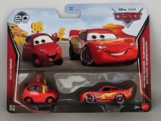 Mattel Disney Pixar Cars 2006–2026 Maddy McGear & Flash McQueen 2 Pack New Sealed