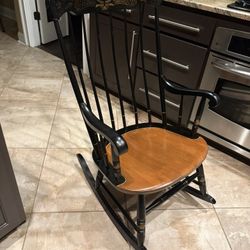 Hitchcock Antique Rocker chair solid Maple..harvest stenciled .