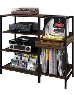 Record Player Stand with LED “Now Playing”