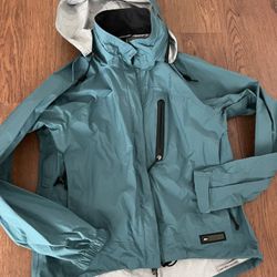 REI E1 Elements Rain Hoodie Jacket Women’s Small Waterproof Lightweight S