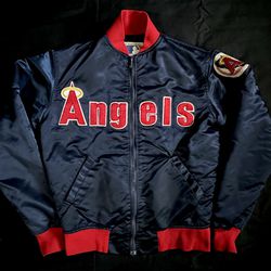  California Angels Jacket Mens S Coat Letterman Jersey Anaheim LAA Los Angeles La Orange County Vtg Vintage Deadstock