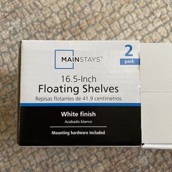 Floating White Shelves/Wood (2)-NEW! 