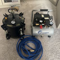 California Air Tools 3-Item Bundle: Electric Air Compressor, Casting Pot & Hose for Resin Casting