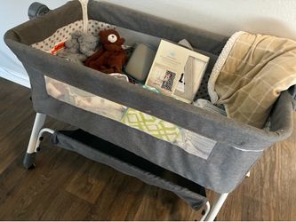 Bassinet with baby boy bundle