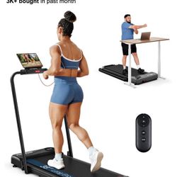 THERUN Walking Pad Treadmill, 2.5 HP Under Desk Treadmills, 2 in 1 Foldable for Home, Walking Pad wi