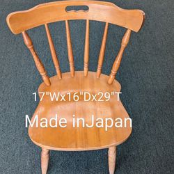 Colonial Style Maple Chair Made In Japan