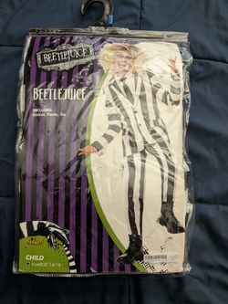 Beetlejuice Child Halloween Costume XL 14-16