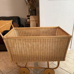 Vintage Rattan Mini Crib