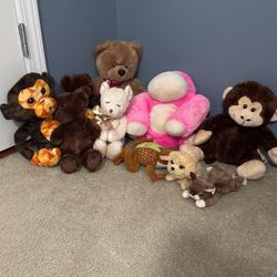 Assorted Stuffed Animals Clean