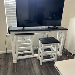 Media Console With Seating