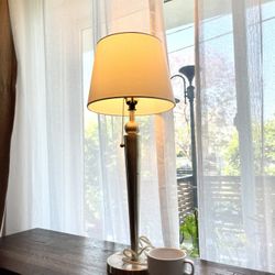 Nightstand Lamp Bedroom Light Fixture Decor Stainless Steel Modern Home Office Desk Reading $25