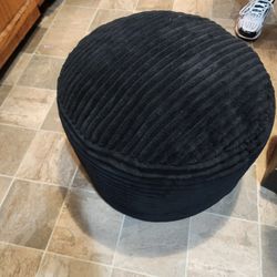 P L U S H Corduroy Ottoman Is Good For Putting Your Feet On Or Sitting On Or Decoration Excellent Condition