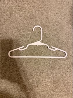 123 Baby Clothes Hangers - White & Pink
