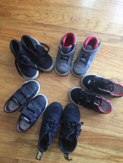 Toddler tennis-shoes. Very good condition. 2 LACOSTE, DR. MARTENS, JORDAN and VANS .. size 7/8