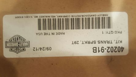 New Harley Davidson trans sprocket kit