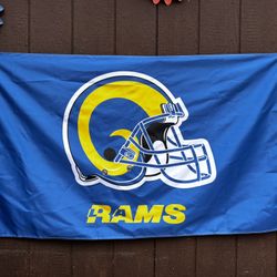 New LosAngeles Rams Blue Yellow Flag 