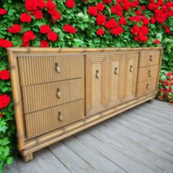Mid-Century American of Martinsville Bamboo Dresser
