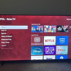 TCL 55 inch 4K Roku Smart Tv