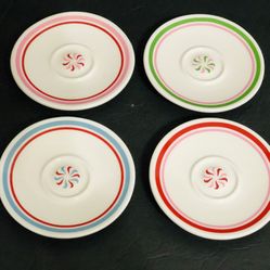 Starbucks Coffee Company Christmas Holiday 2007 Saucer Dishes