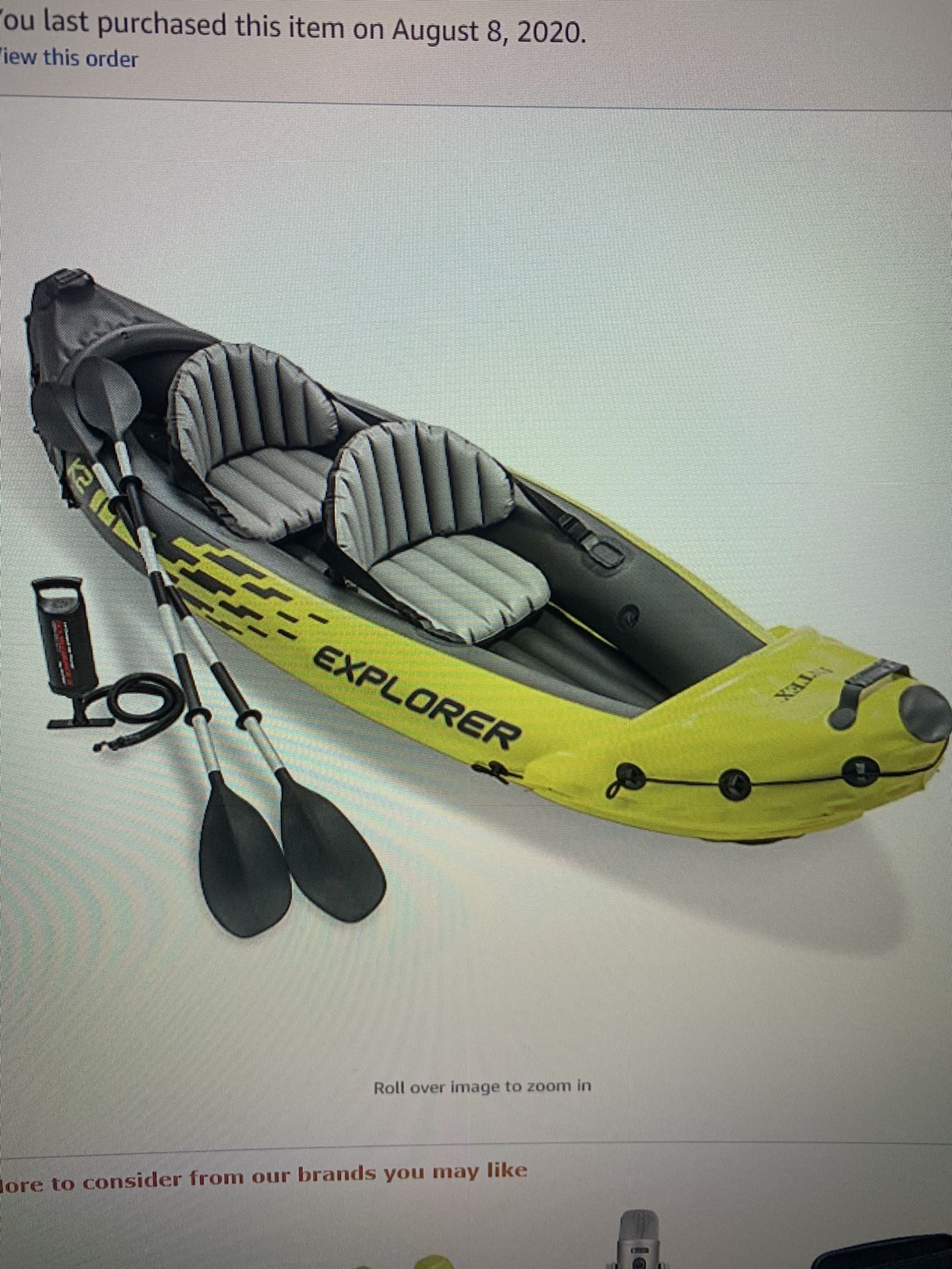 Intex explorer k2 kayak 2 person, inflatable