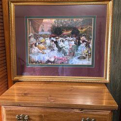 "Le Dinner A L'Hotel Ritz Paris" Pierre-Georges Jeanniot  -Signed Framed Matted