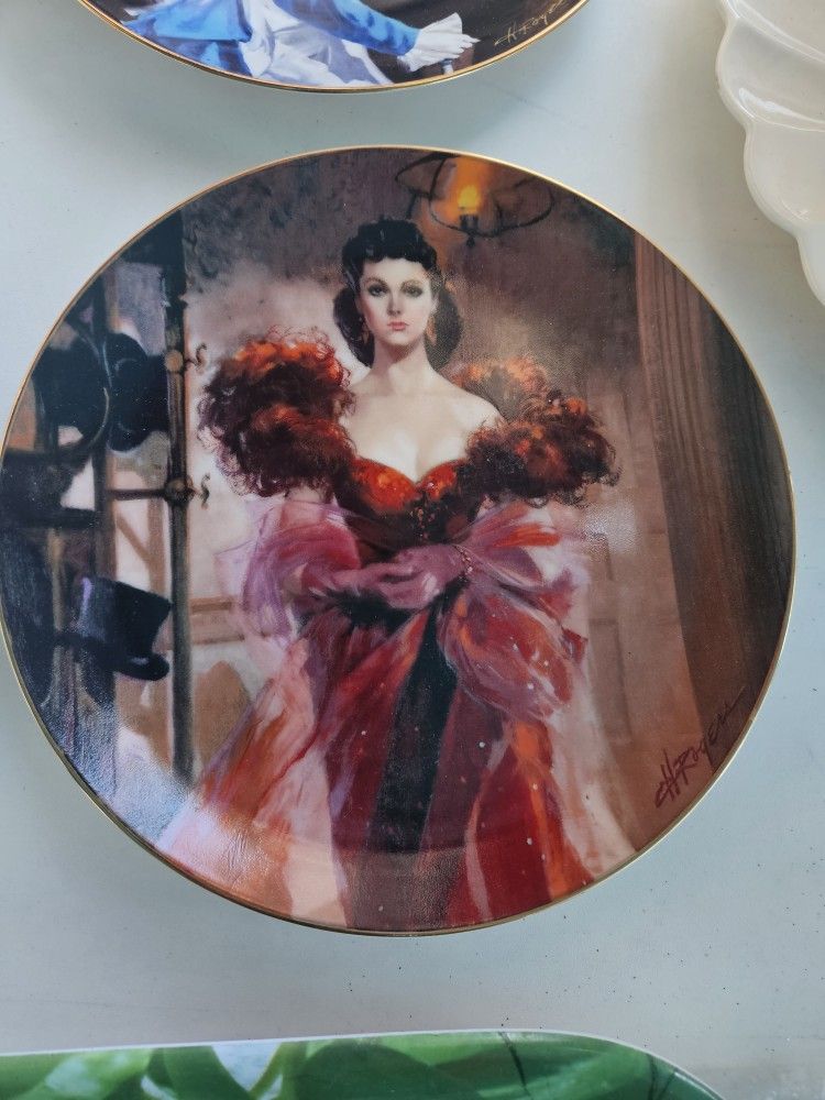 Gone With The Wind Scarlett Plate In Bradford Exchange Collector Plates