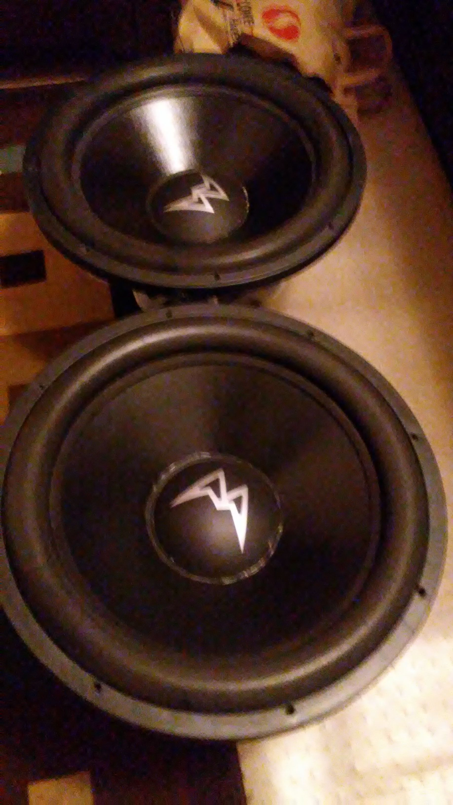 2 18" ascendant audio mayhem subwoofers