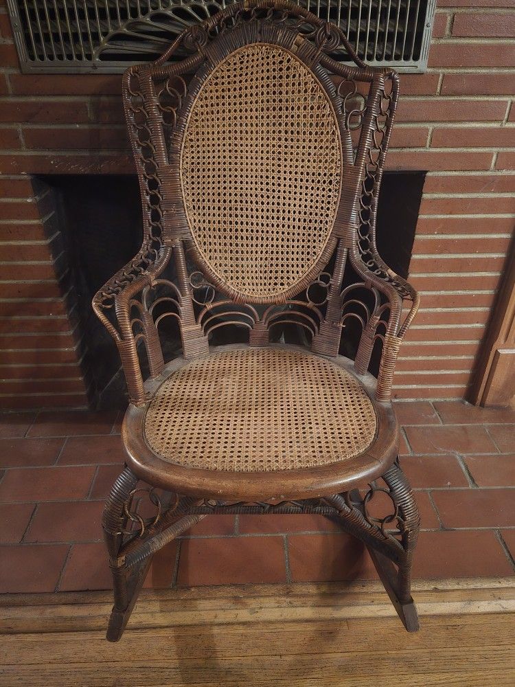 Antique Wicker Rocking Chair