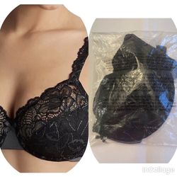 Brand New Womens $44 Bali Lace Desire Unlined Full Figure Underwire Bra 6543 - Size 40DDD Black