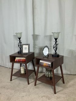 Pair of MCM Side Tables / Nightstands / Bedside Tables/ End Tables / Accent Tables